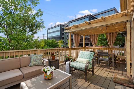 Large deck overlooks the BeltLine